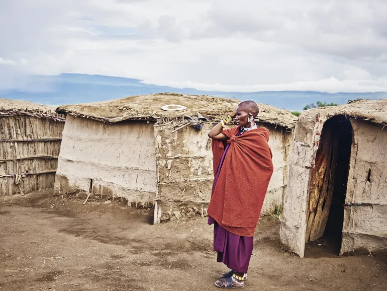 masai-man-in-the-village-in-africa-tanzania-africa-Great Migration Calving Season 6